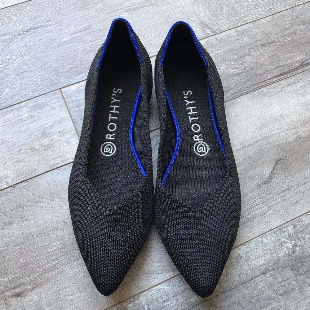 Rothy’s The Point Black Flat W8